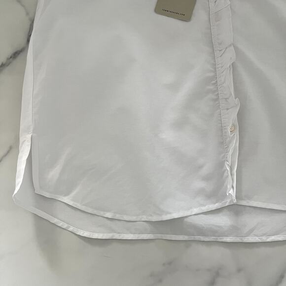 Tommy Bahama Agua Amara Top White Size Small Resort Wear Coastal Ruffle Blouse - Picture 6 of 11